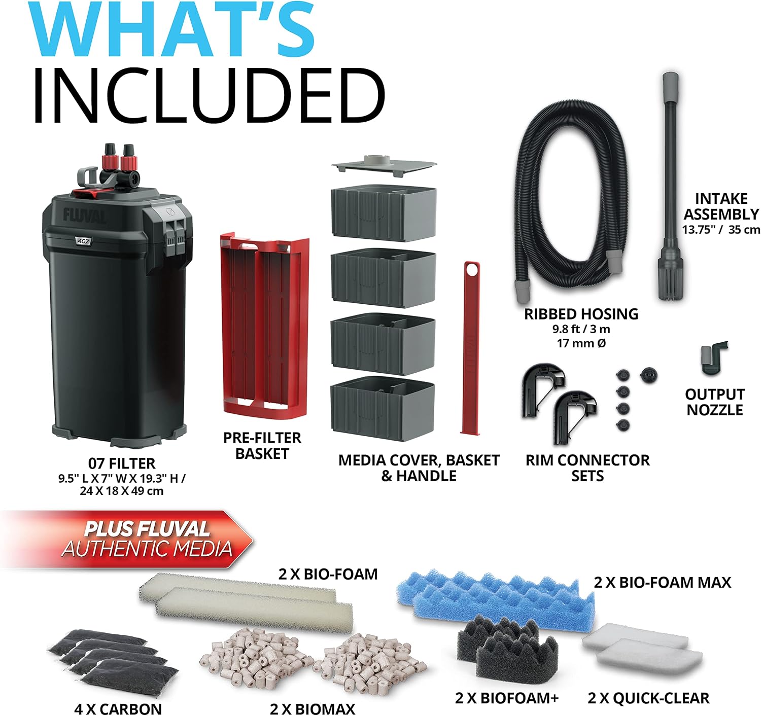 407 Perfomance Canister Filter - for Aquariums up to 100 Gallons - Aquarium Canister Filter | Aquarium Canister Filter