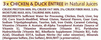 Purrfectly Chicken Wet Cat Food, Variety Pack, 10 Count, 4 Pack | Chicken, Chicken & Beef & Duck Varieties, Flavor-Lock Pouches Seal in Juices, 9% Crude Protein, Pack of 4
