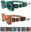 Breakaway Cat Collar with Bell & Bow Tie – Adjustable Plaid 2-Pack