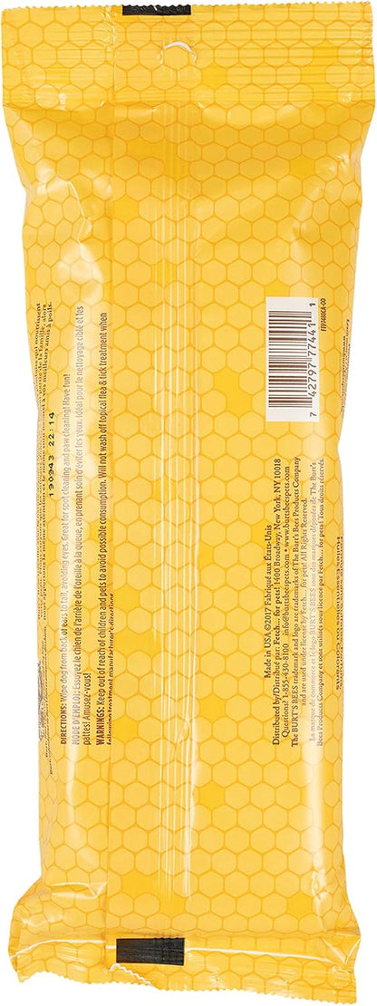 Burts Bees for Pets Honey Multipurpose Dog Grooming Wipes, 50 Count, 3-Pack | Honey Formula, Hypoallergenic Spot-Cleaning, Ph Balanced, Paws Face and Butt
