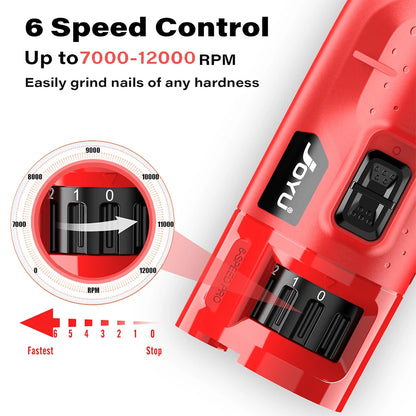 Dog Nail Grinder Dustproof with 2 LED Light - Super Quiet Powerful 6-Speed Nail Trimmer File for Small Medium Large Dogs Dog Acc
